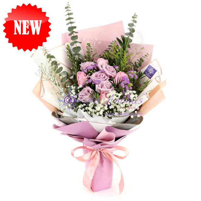 Shop Flower Online in Bandar Utama Florist, Send & Deliver Flowers,花店,  Purple Rose Bouquet by De Anthus Florist